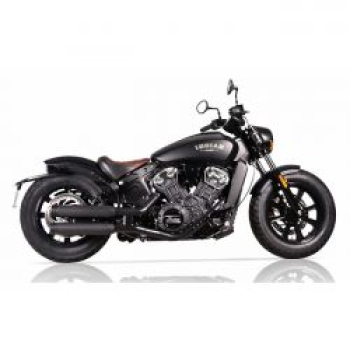 V Performance, Doppelring-Slip-On-Auspuffanlage, 80 mm. Schwarz 15-20 Indian Scout, Scout Bobber(NU)